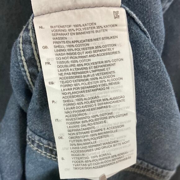 G-STAR RAW Denim Shirt Men XL Blue Vintage-Faded-Wash Logo Western Long-Sl BtnUp - Picture 12 of 15